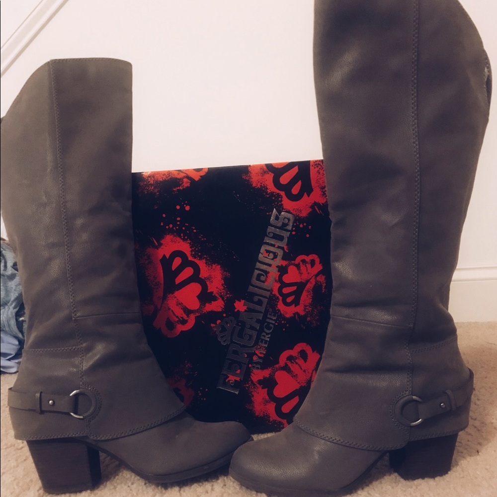 Fergalicious grey boots